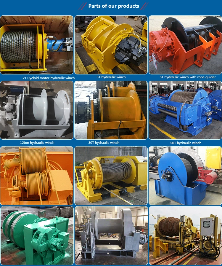 Heavy Duty Mooring Marine Ship Recovery 20 Ton 25 Ton 30 Ton 50 Ton Hydraulic Winch